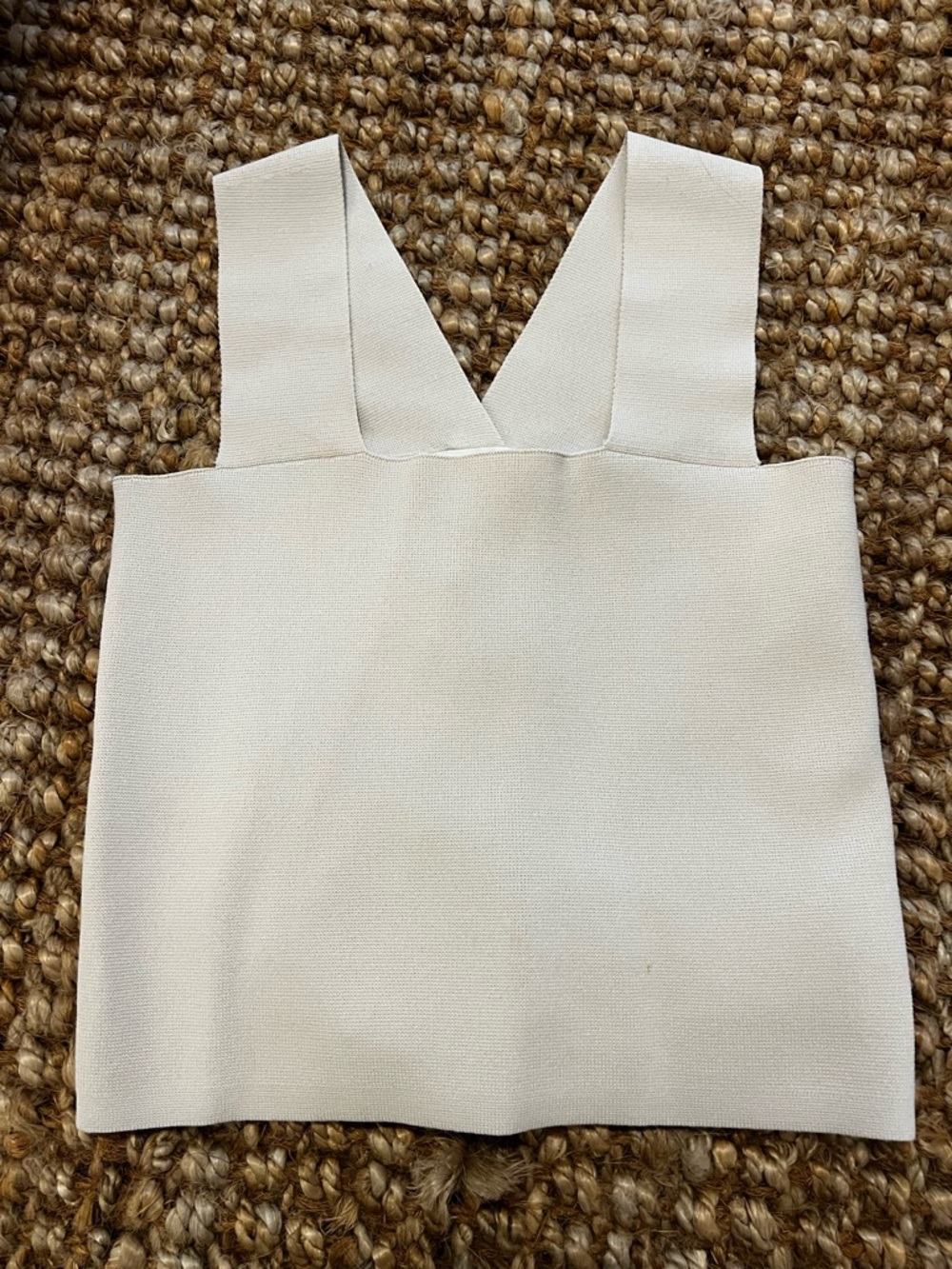 House of Harlow 1960 Cream Square-Neck Cropped Tank